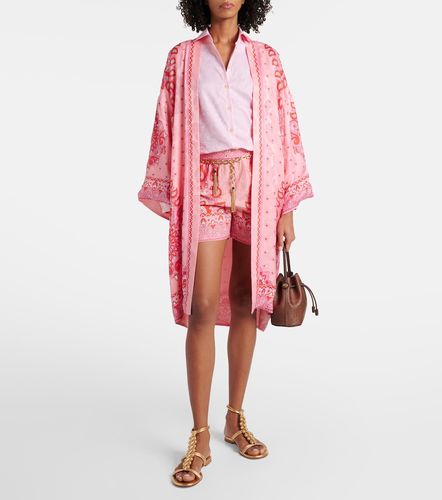 Shorts in cotone e seta con stampa - Etro - Modalova