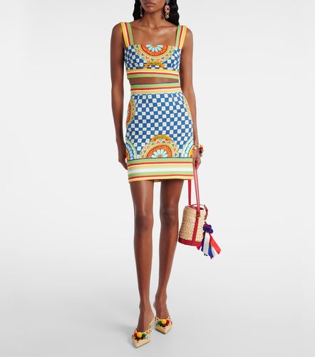 Minifalda de algodón estampada - Dolce&Gabbana - Modalova