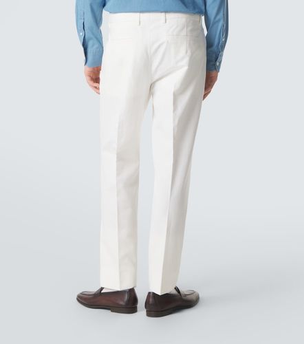 Pantalones rectos de algodón y lino - Zegna - Modalova