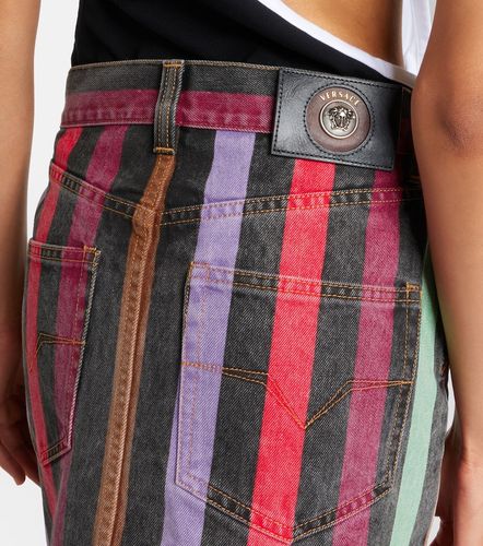 Versace Minigonna di jeans a righe - Versace - Modalova