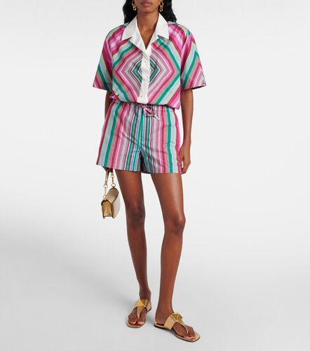 Shorts de popelín de algodón a rayas - Valentino - Modalova