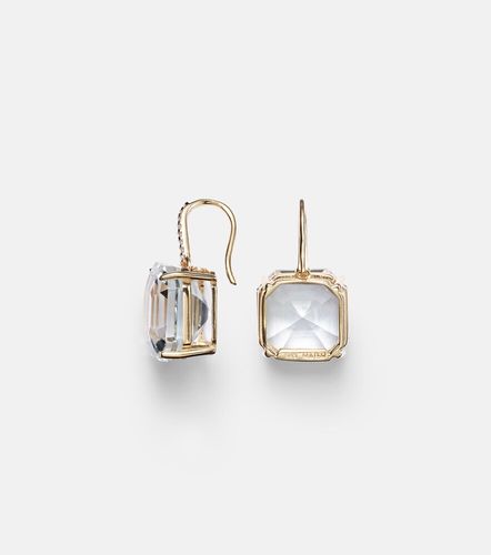 Orecchini in 14kt con quarzo e diamanti - Mateo - Modalova