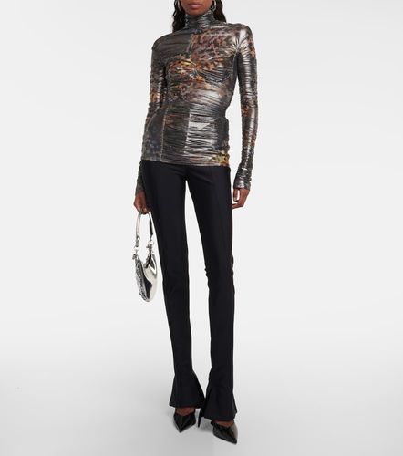 Mugler Printed ruched top - Mugler - Modalova