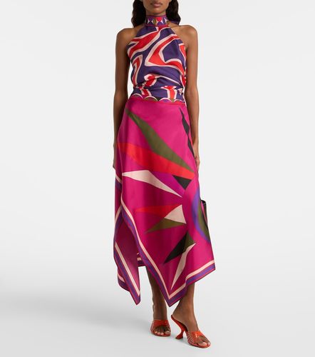 Labirinto halterneck silk satin top - Pucci - Modalova