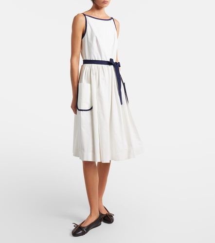 Prada Abito midi in cotone e lino - Prada - Modalova