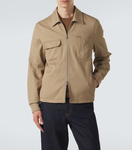 Moncler Giacca in cotone con pelle - Moncler - Modalova