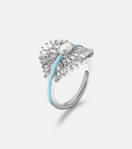 Anillo de oro blanco de 18 ct con diamantes - Kamyen - Modalova