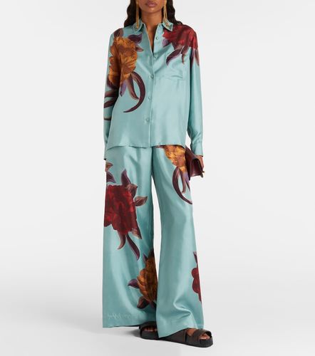 Floral silk palazzo pants - La DoubleJ - Modalova