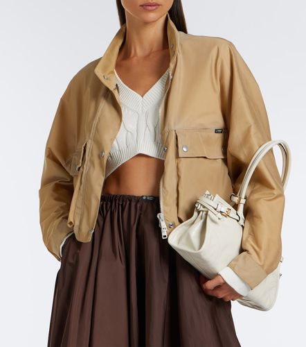 Pullover cropped in cotone a trecce - Prada - Modalova