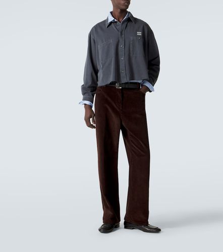 Miu Miu Logo denim shirt - Miu Miu - Modalova