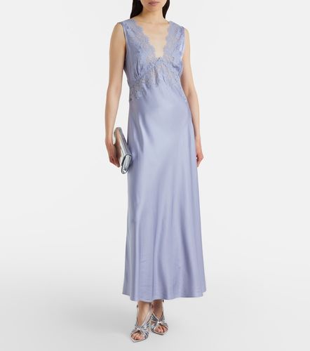 Vestido largo Lysandra de satén con encaje - Rixo - Modalova