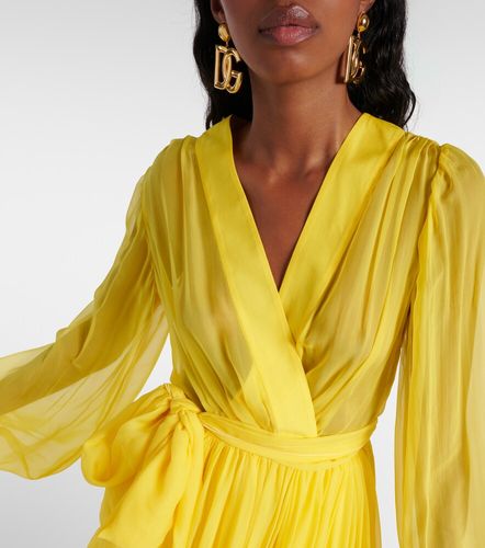 Abito midi in chiffon di seta - Dolce&Gabbana - Modalova