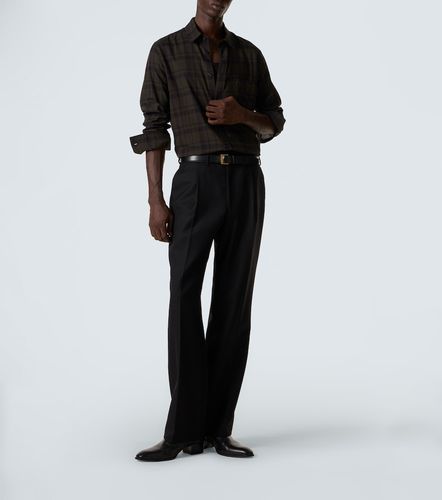 Camicia Cassandre in cotone a quadri - Saint Laurent - Modalova