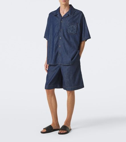 Camisa de chambray de algodón con anagrama - Loewe - Modalova