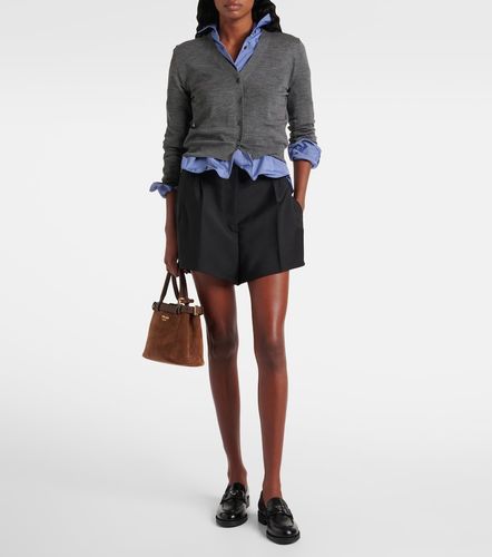 Prada Belted mohair and wool shorts - Prada - Modalova