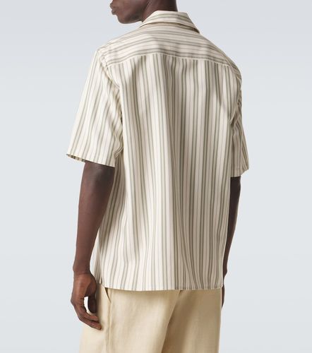 Camicia bowling in seta a righe - Le Kasha - Modalova