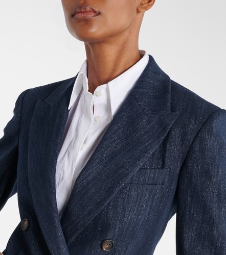 Metallic cotton-blend blazer - Brunello Cucinelli - Modalova