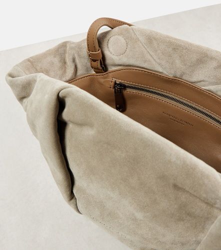 Clutch Fold-Over Small in suede - Brunello Cucinelli - Modalova