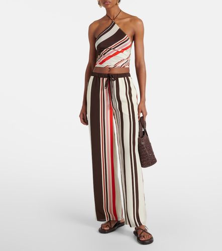 Thistle striped open-back silk satin top - SIR - Modalova