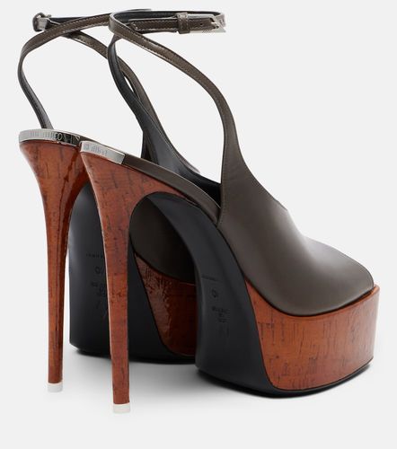 Ornella leather platform slingback pumps - The Attico - Modalova