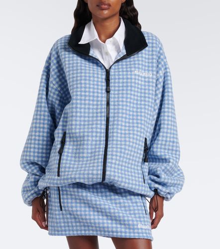 Miu Miu Giacca in pile a quadri - Miu Miu - Modalova