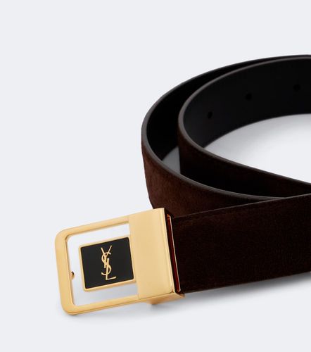 Saint Laurent Cassandre suede belt - Saint Laurent - Modalova