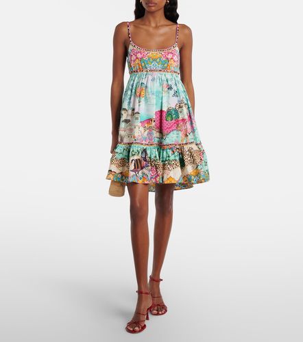 Vestido corto de algodón estampado - Camilla - Modalova