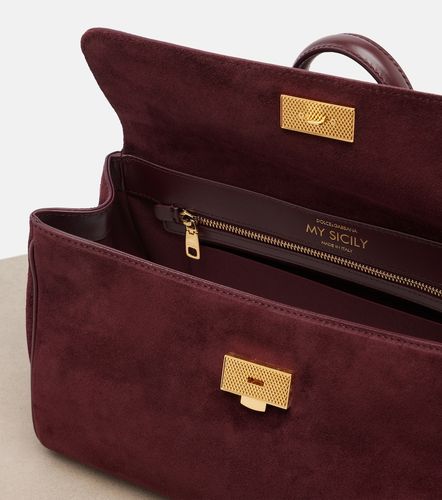 Sicily Medium suede top-handle bag - Dolce&Gabbana - Modalova