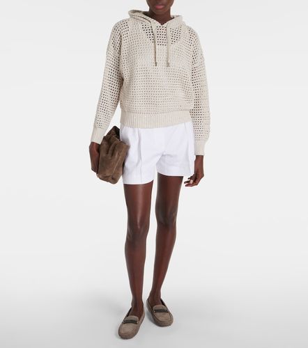 Shorts in cotone plissé - Brunello Cucinelli - Modalova