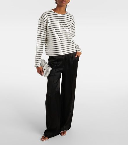 Sequined striped cotton top coat - Frame - Modalova