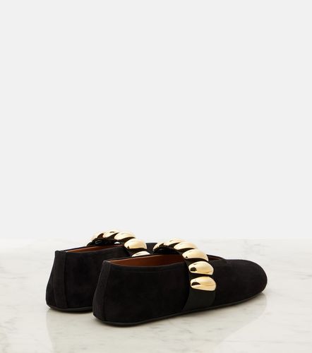 Embellished suede ballet flats - Alaia - Modalova