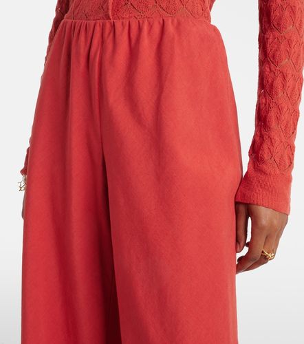 Pantaloni a gamba larga in misto cotone e lino - Vince - Modalova