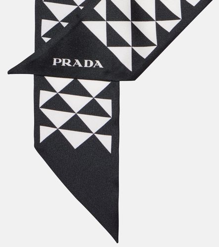 Pañuelo de sarga de seda estampado - Prada - Modalova