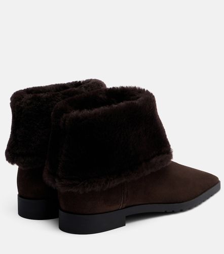Shearling-lined suede ankle boots - Toteme - Modalova