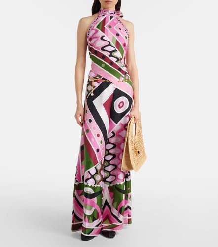 Vivara halterneck silk satin top - Pucci - Modalova