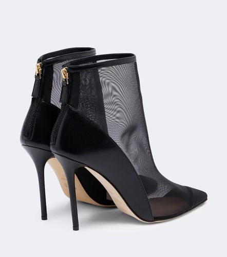 Arc leather-trimmed mesh ankle boots - Malone Souliers - Modalova