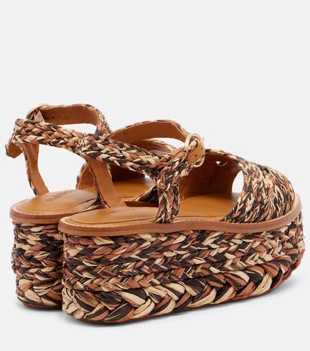 Arty raffia platform sandals - Clergerie - Modalova