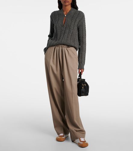 Pullover in lana mouliné a trecce - Loewe - Modalova