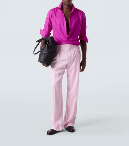 Camisa en sarga de seda perforada - Tom Ford - Modalova