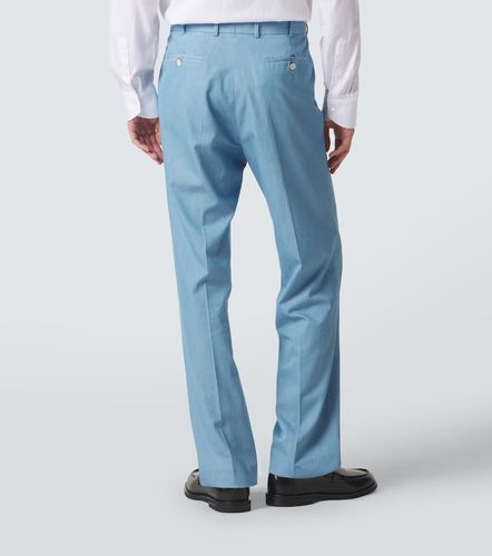 Pantaloni regular in cotone con pinces - Dunhill - Modalova
