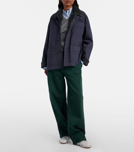 Pantalones rectos de gabardina de algodón - Miu Miu - Modalova