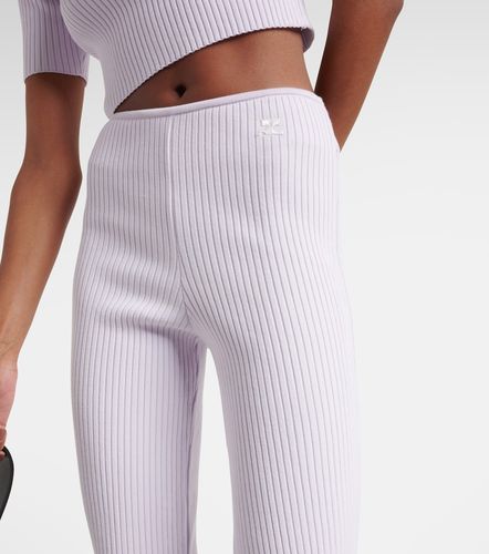 Reedition ribbed-knit flared pants - Courreges - Modalova