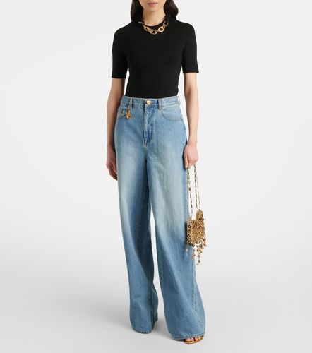 Rabanne Top in misto seta e cotone - Rabanne - Modalova