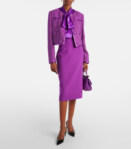 Giacca in tweed di misto cotone e seta - Dolce&Gabbana - Modalova