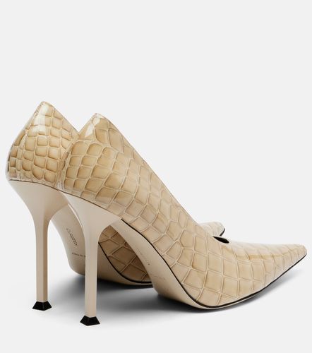 Helix croc-effect patent leather pumps - Christen - Modalova