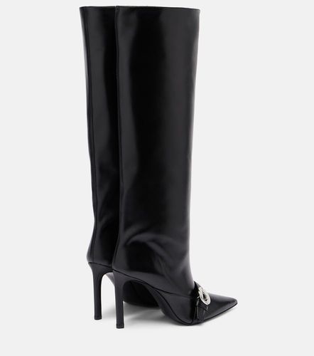 Logo leather knee-high boots - Coperni - Modalova