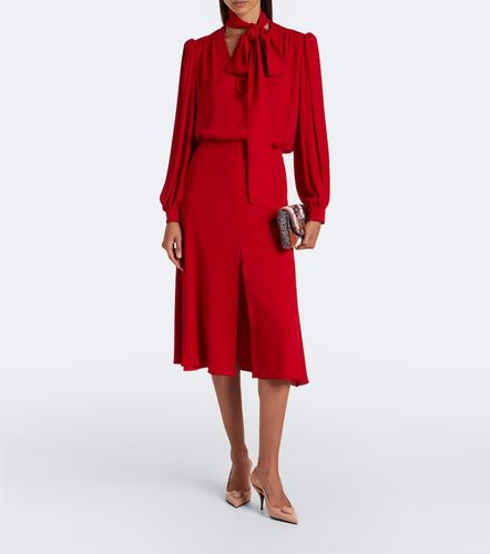 Falda midi de georgette de seda - Valentino - Modalova