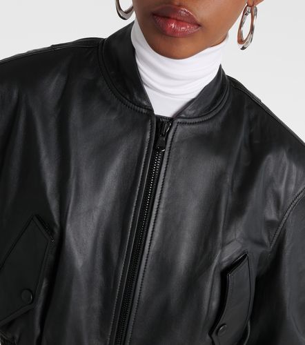 Cropped leather bomber jacket - Wardrobe.NYC - Modalova