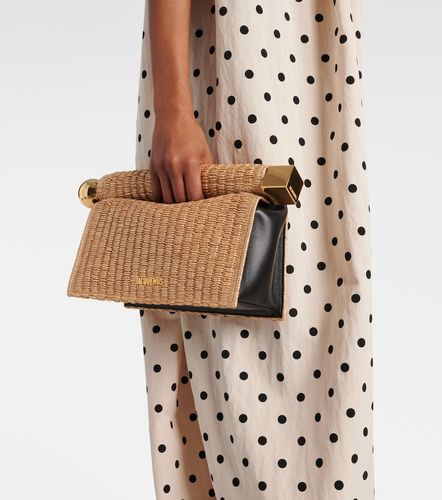 Rond Carre woven raffia-effect clutch - Jacquemus - Modalova