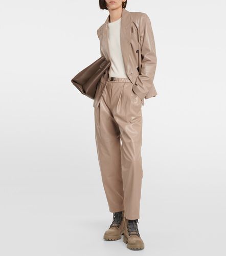 Mid-rise leather pants - Brunello Cucinelli - Modalova